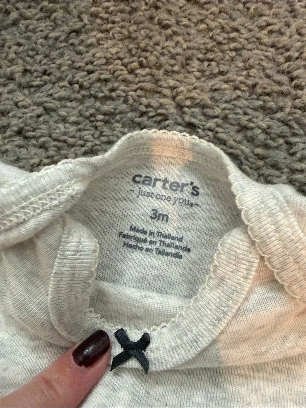 Carter's Pink Quilted and Cream Long-Sleeve Baby One-Pieces